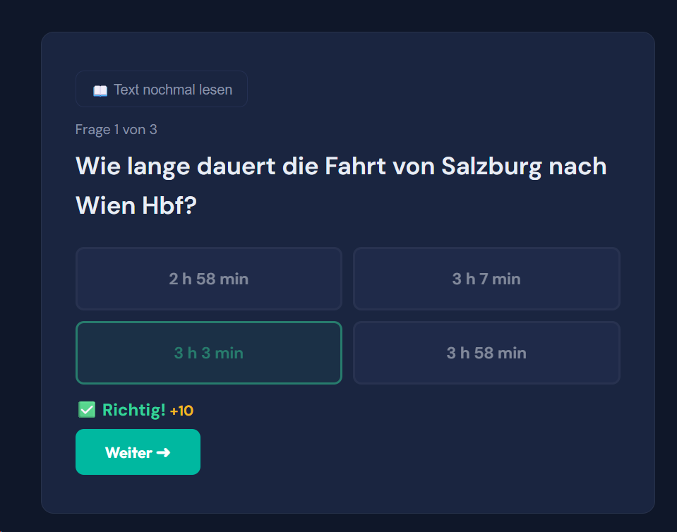 Beispiel-Aufgabe Zeit